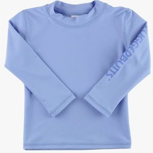 Ruggedbutts Baby Long Sleeve Rash Guard Swim Shirt w/ UPF 50+ in light blue